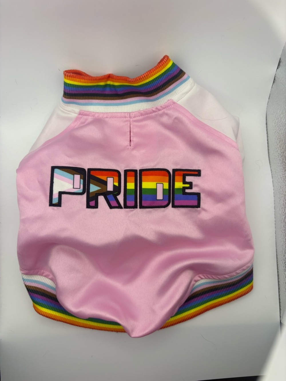 Youly Pink Pride Dog pet bomber jacket shirt Rainbow xs brand new